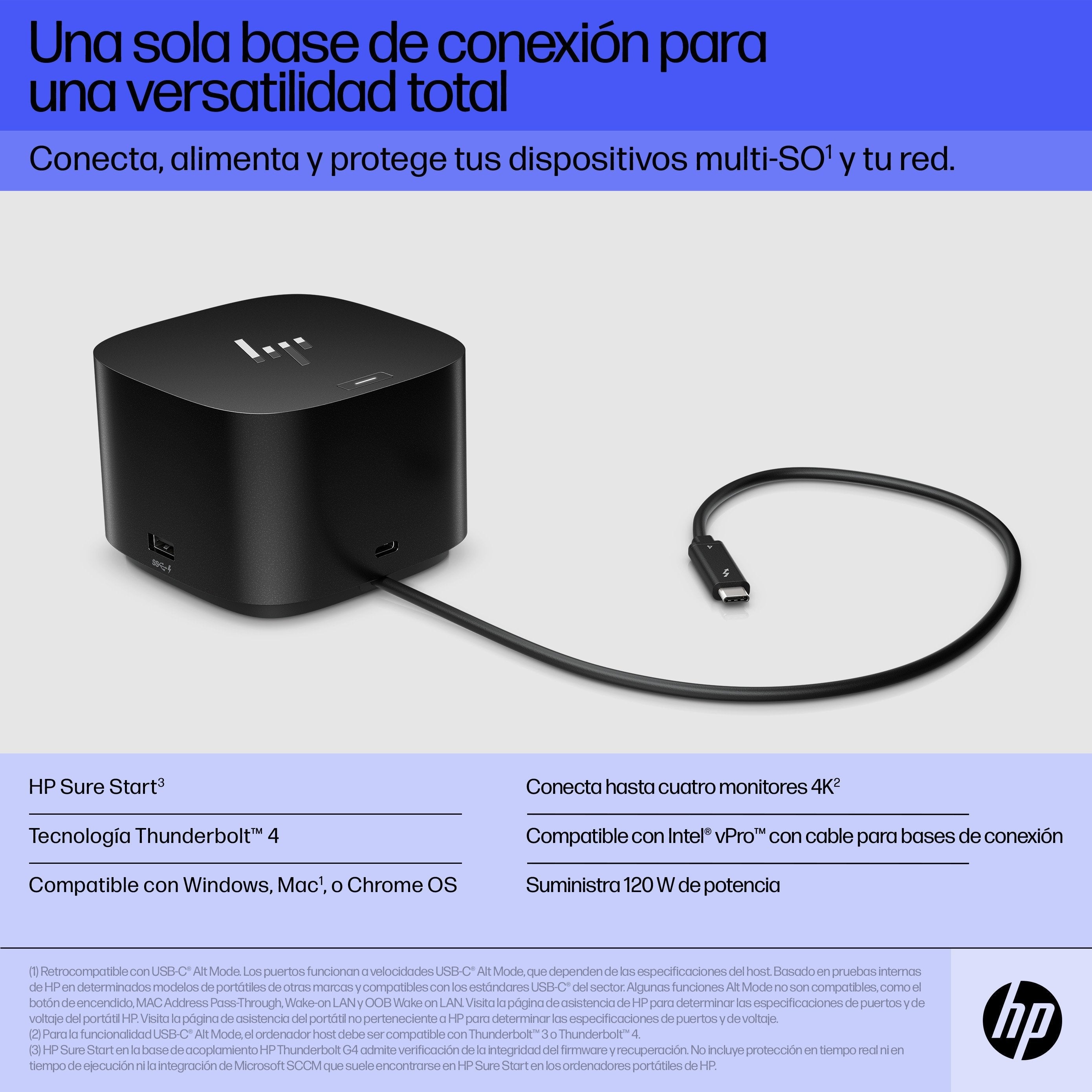 EAN 0196068757403 - HP Thunderbolt Dock 120W G4 Alámbrico Thunderbolt 4 Negro imagen 10