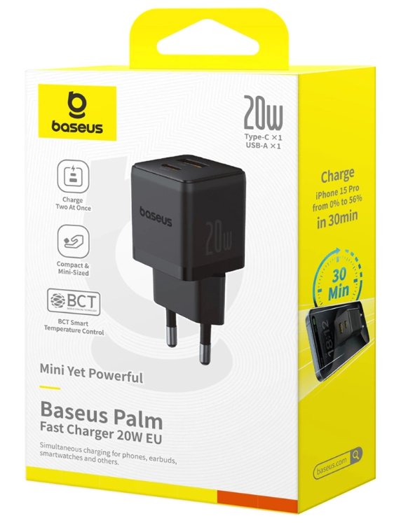 EAN 6932172672737 - Baseus Palm Universal Negro Corriente alterna Carga rápida Interior imagen 4