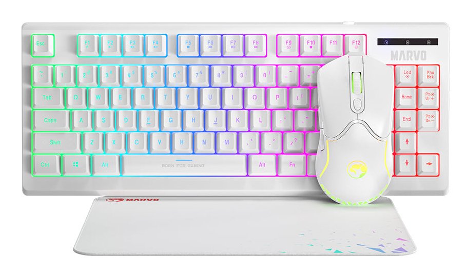 Kit Loot 30 Teclado,Ratón,Alfombrilla. Blanco
