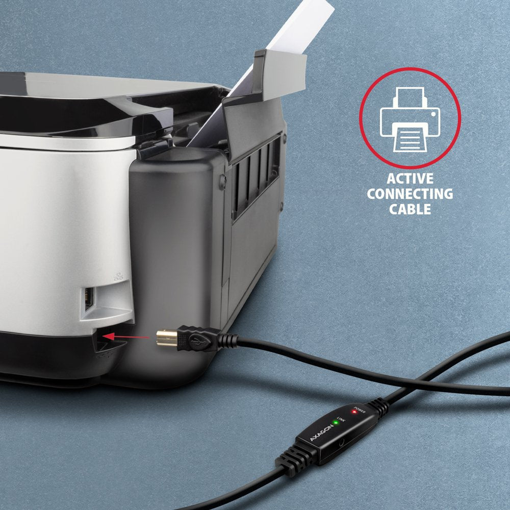 Axagon Adr-215b Aktives Usb 2.0 Verbindungscable, Usb-A Auf Usb-B - 15m