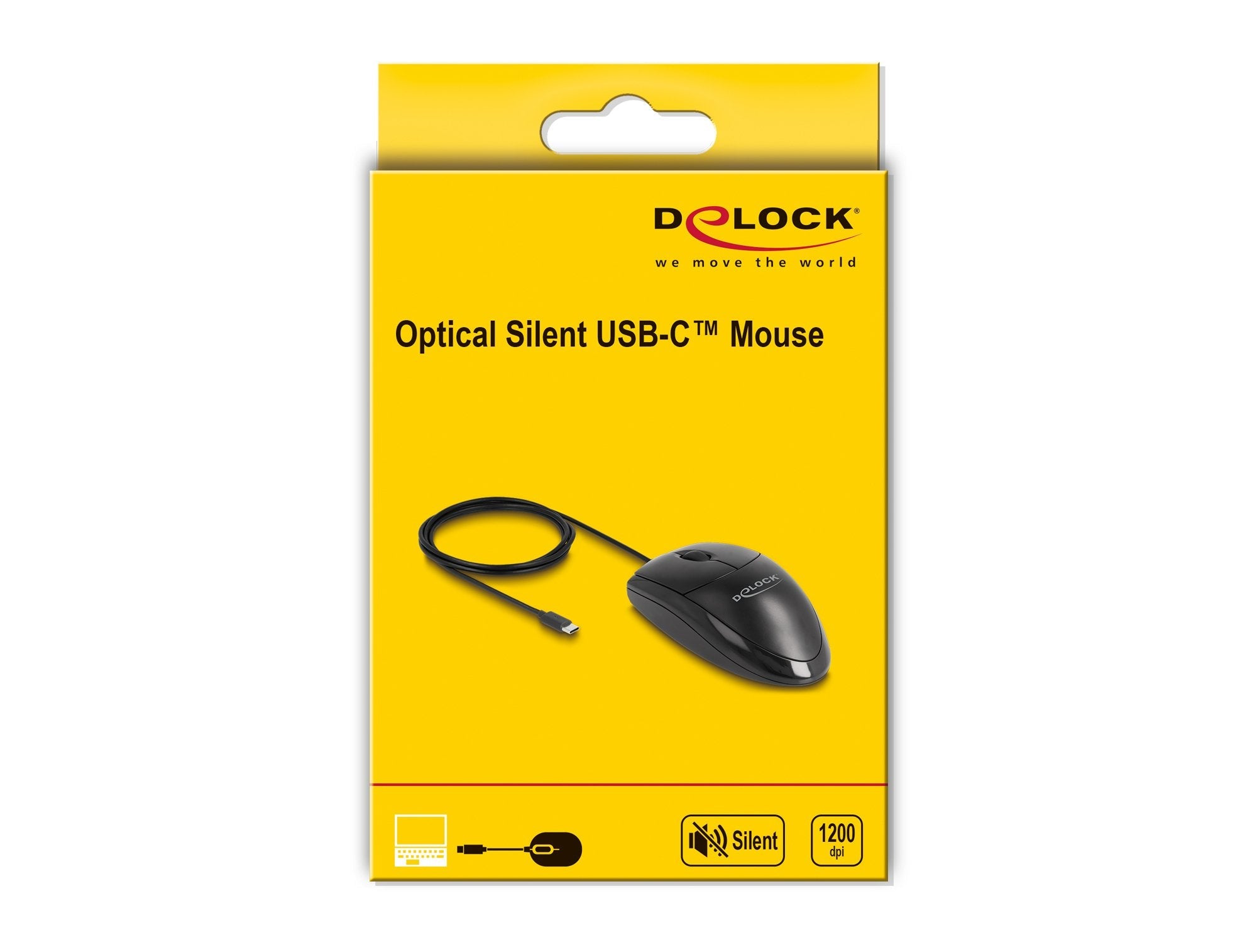 Delock 12114 Ratón Usb Type-C Óptico - Silencioso