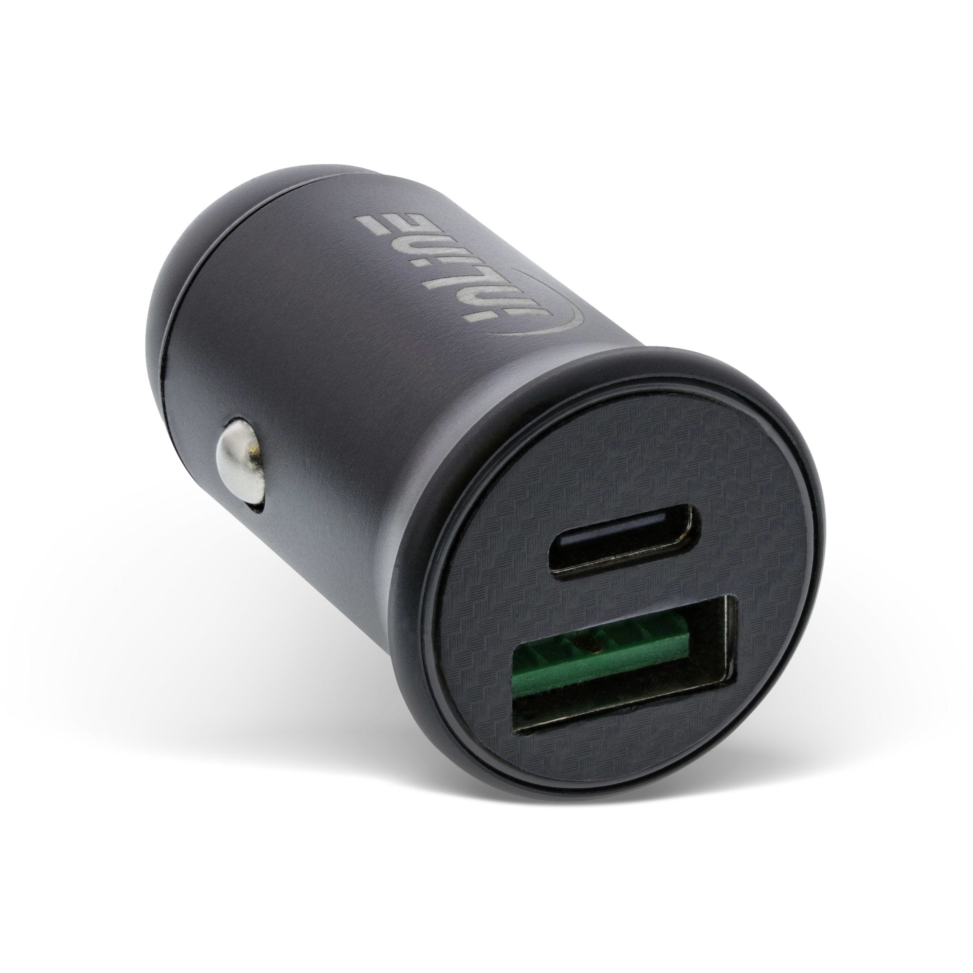 Cargador De Coche Usb Inline, Usb-A + Usb Tipo C, Negro