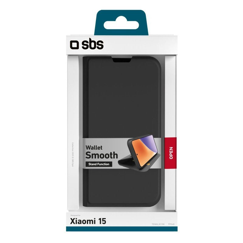 Sbs Wallet Stand Xiaomi 15 Schwarz