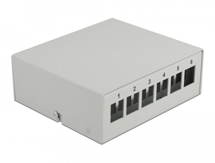 Delock Keystone Patchpanel 6 Port Grau