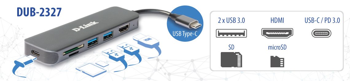 EAN 0790069468582 - D-Link DUB-2327 base para portátil y replicador de puertos Alámbrico USB Tipo C Gris imagen 3