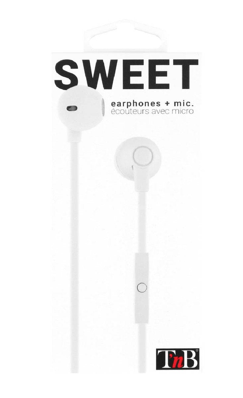 Tnb Auriculares Y Micro Con Cable Sweet Blancos Conector Jack
