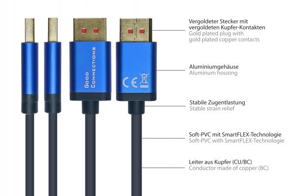 EAN 4014619603602 - Alcasa 4814-SF050B cable DisplayPort 5 m Azul imagen 2