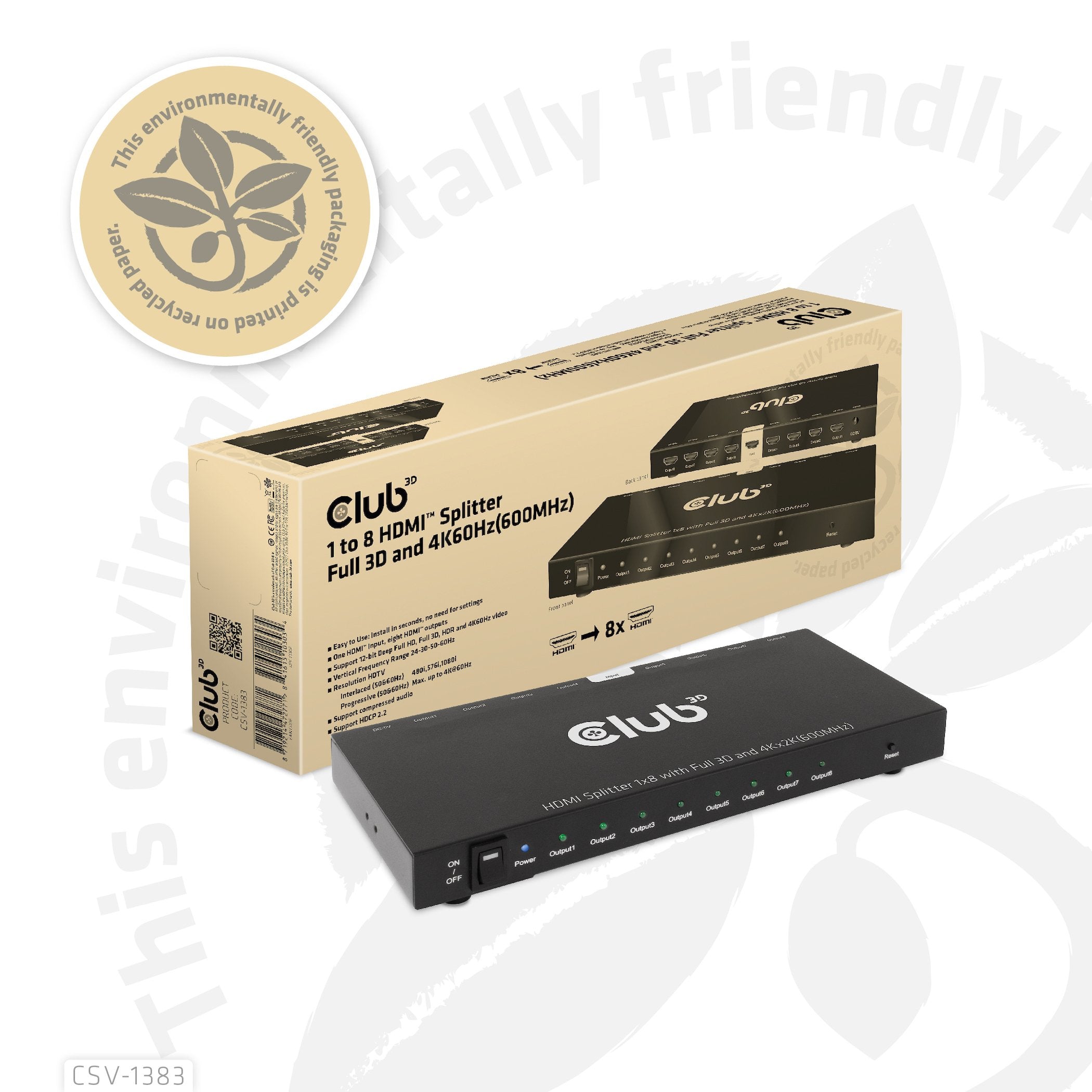 EAN 8719214472771 - CLUB3D CSV-1383 divisor de video 8x HDMI imagen 16