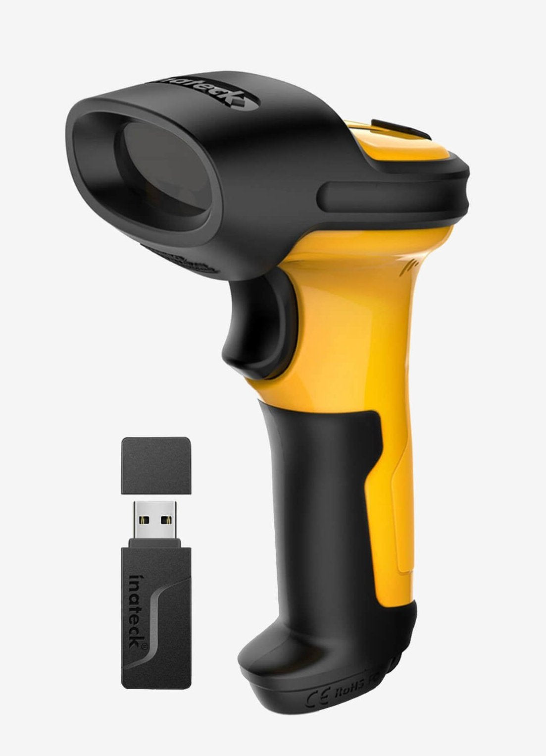 EAN 6957599324311 - Inateck P6 Lector de códigos de barras portátil 1D Laser Negro, Amarillo imagen 1