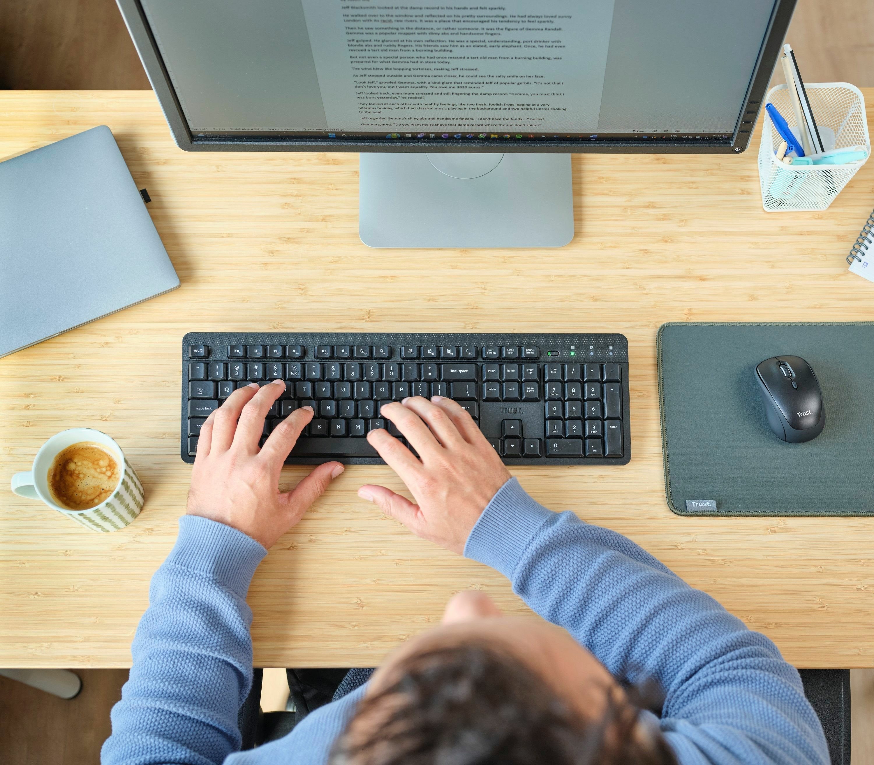 EAN 8713439253566 - Trust TKM-360 teclado Ratón incluido Oficina RF inalámbrico QWERTY Español Negro imagen 9