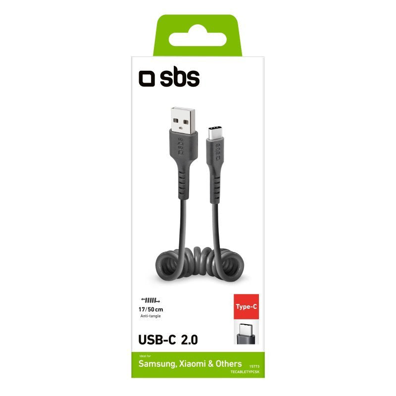 Cable Datos Y Carga Sbs Usb 2.0 A Tipo C Macho Macho 0,5m