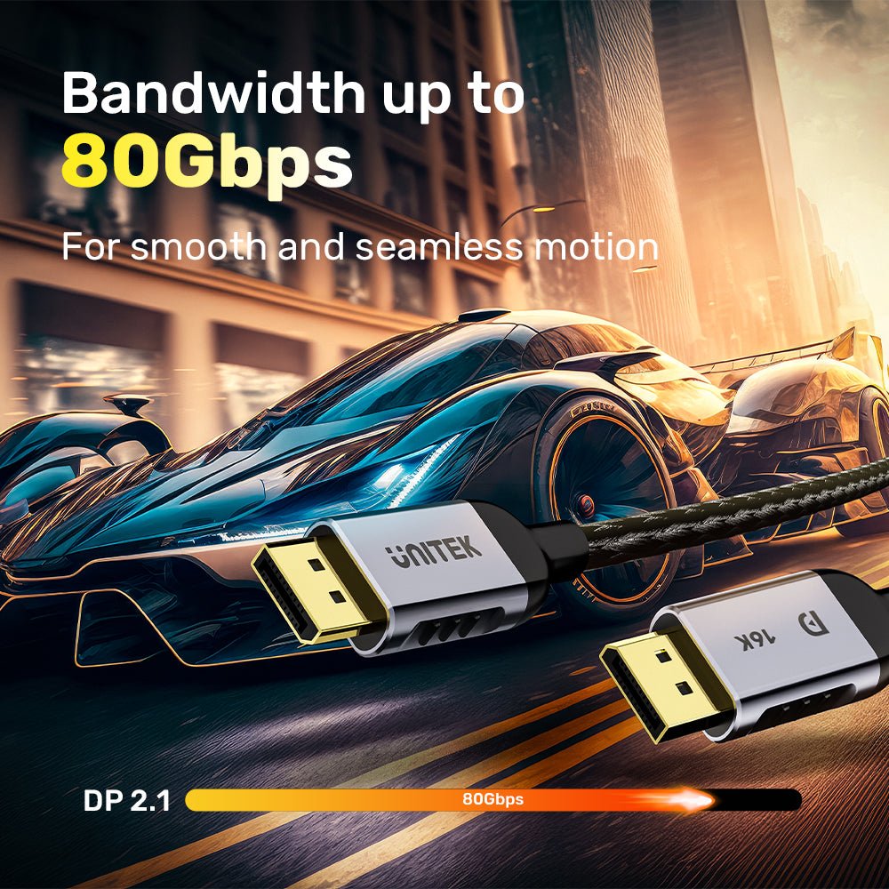 EAN 4894160053084 - UNITEK C1626GY01-2M DisplayPort 2.1 Black Negro, Gris imagen 6