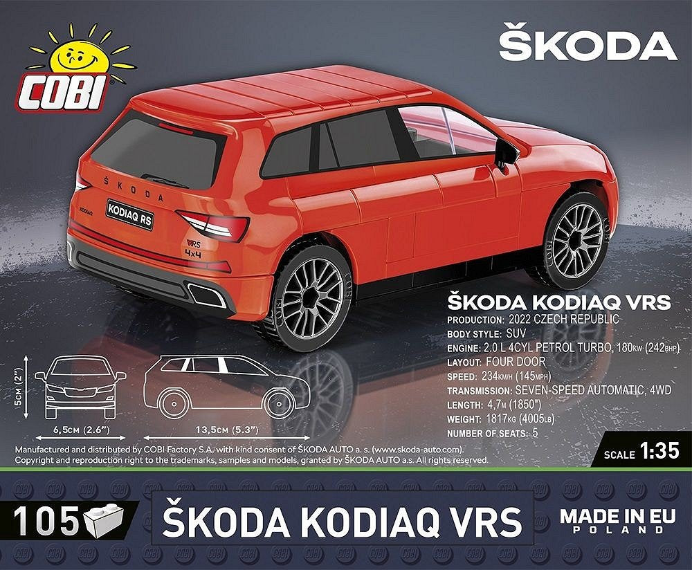 EAN 5902251245849 - COBI Škoda Kodiaq VRS imagen 3