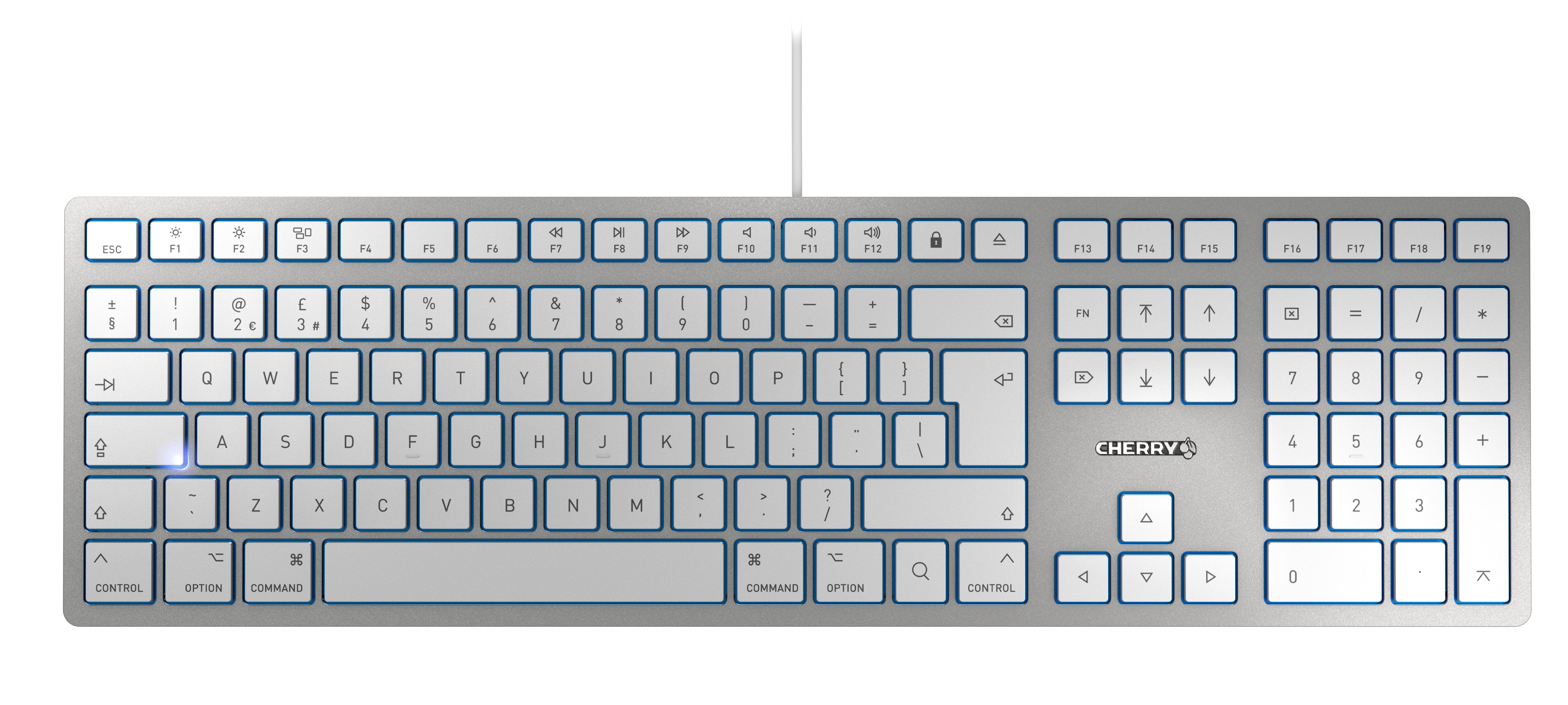 EAN 4025112088711 - CHERRY KC 6000 SLIM FOR MAC teclado Oficina USB QWERTY Inglés del Reino Unido Plata imagen 1