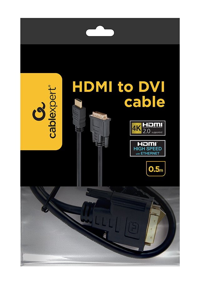 Gembird Cable Hdmi A Dvi 18+1 M/M 0.50m Negro