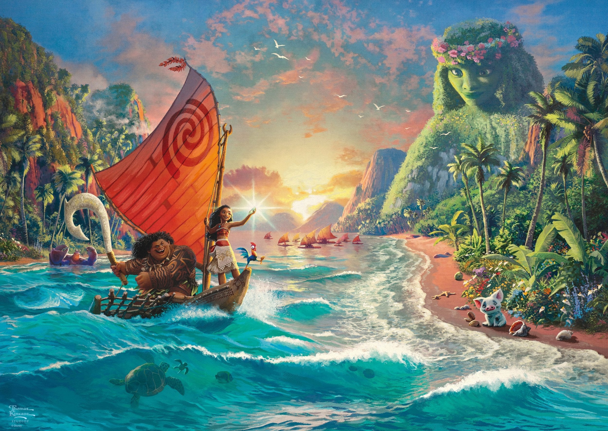 Puzzle Schmidt Spiele Thomas Kinkade Studios: Moana Vaiana, 1000 Piezas 58030