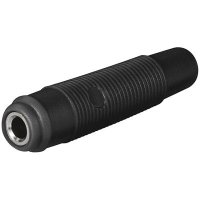 Conector Banana 4mm Hembra Negro Goma Blanda