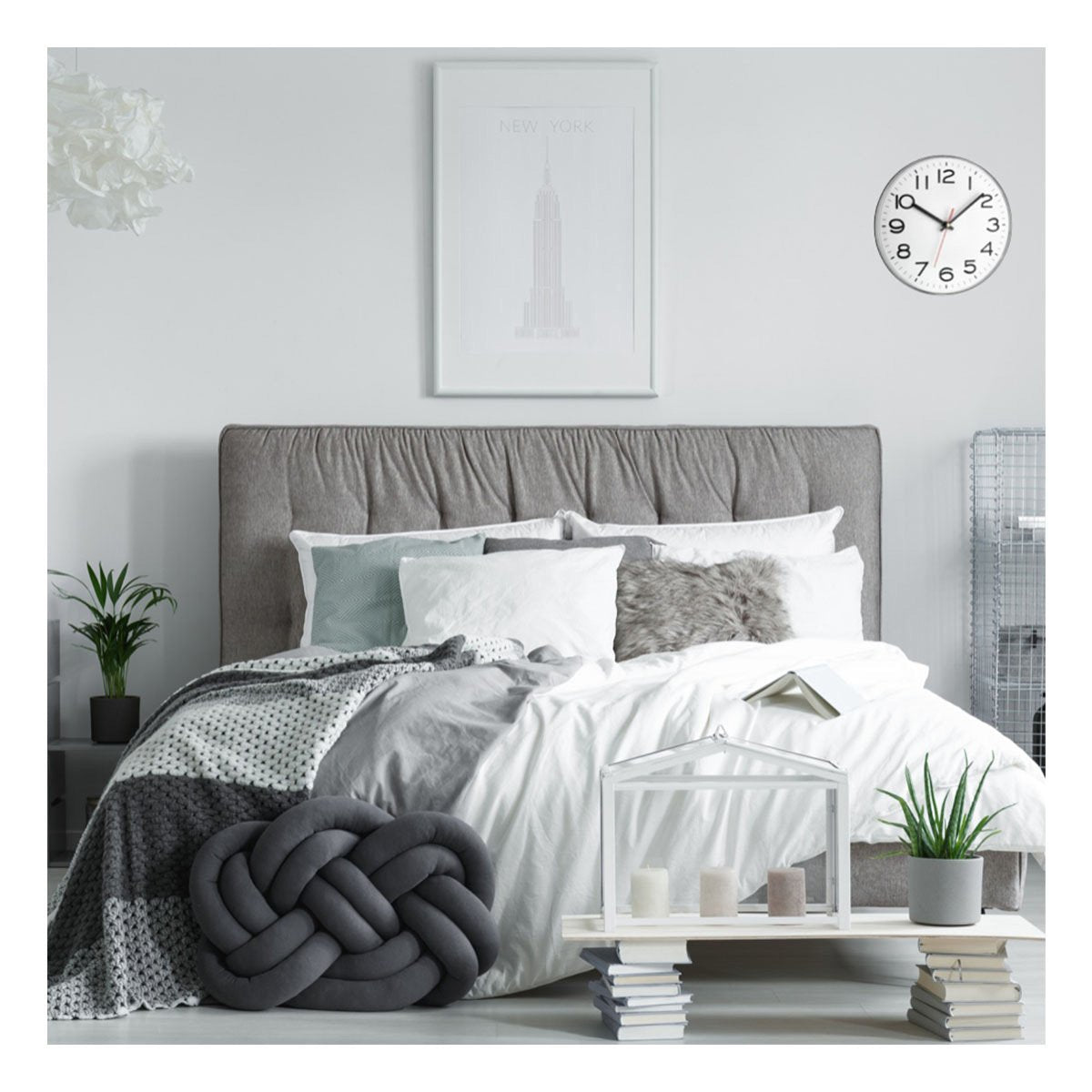 Reloj Tfa-Dostmann 60.3017 De Mesa O Pared Gris, Blanco