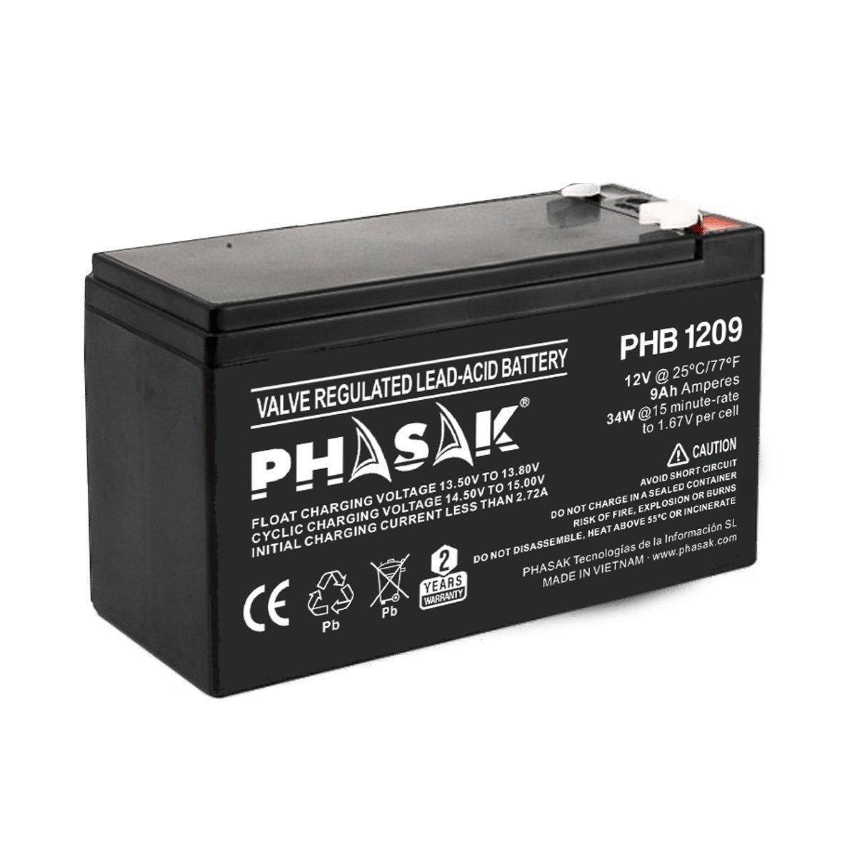 EAN 5605922047222 - Phasak PHB 1209 batería para sistema ups Sealed Lead Acid (VRLA) imagen 6