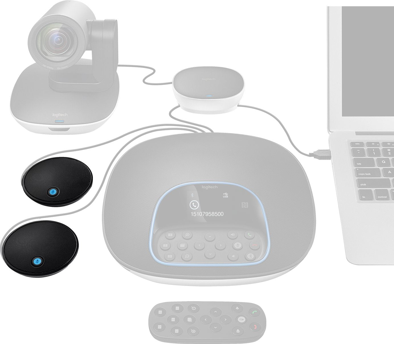 Kit Microfonos Expansion Para Logitech Group