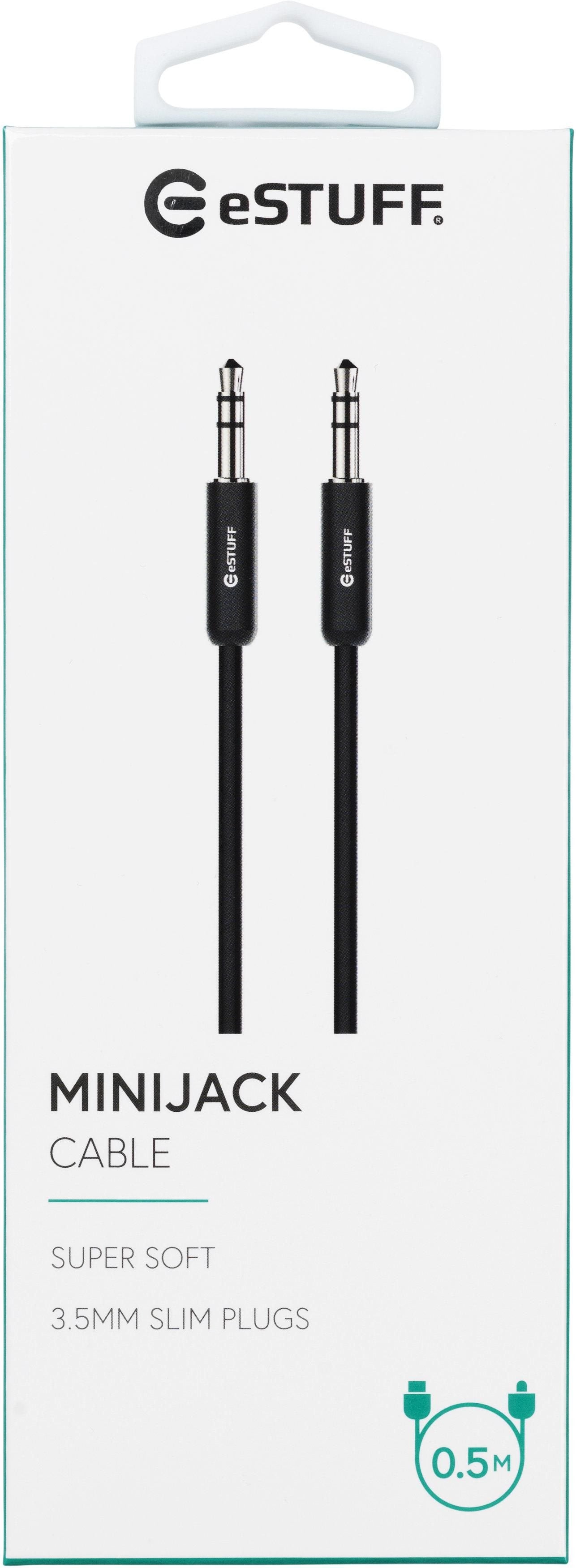 EAN 5706998232724 - eSTUFF ES608001 cable de audio 0,5 m 3,5mm Negro imagen 3