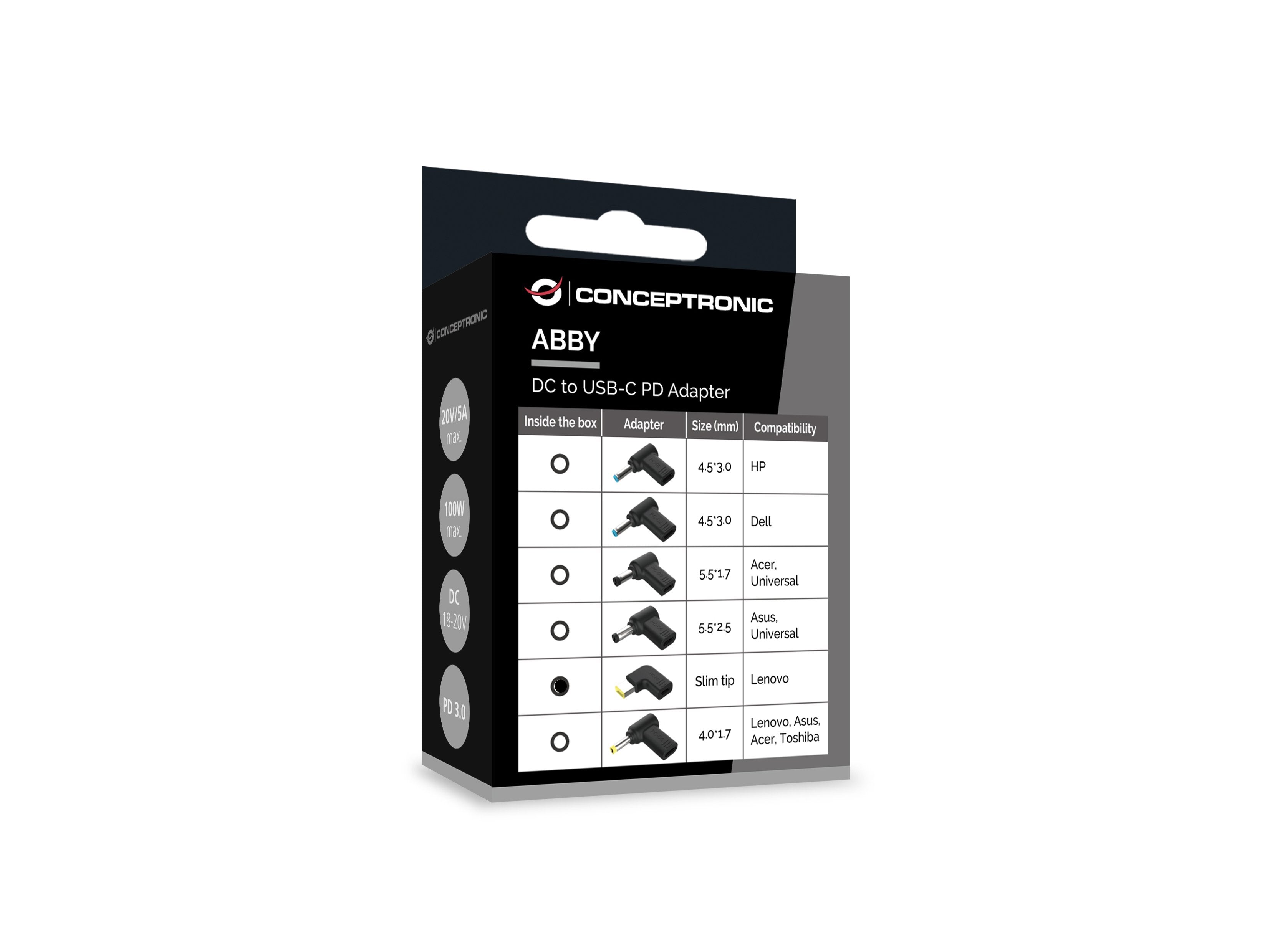 EAN 4015867237762 - Conceptronic ABBY15PC05 accesorio para portatil Clavija de adaptador de corriente para ordenador portátil imagen 4