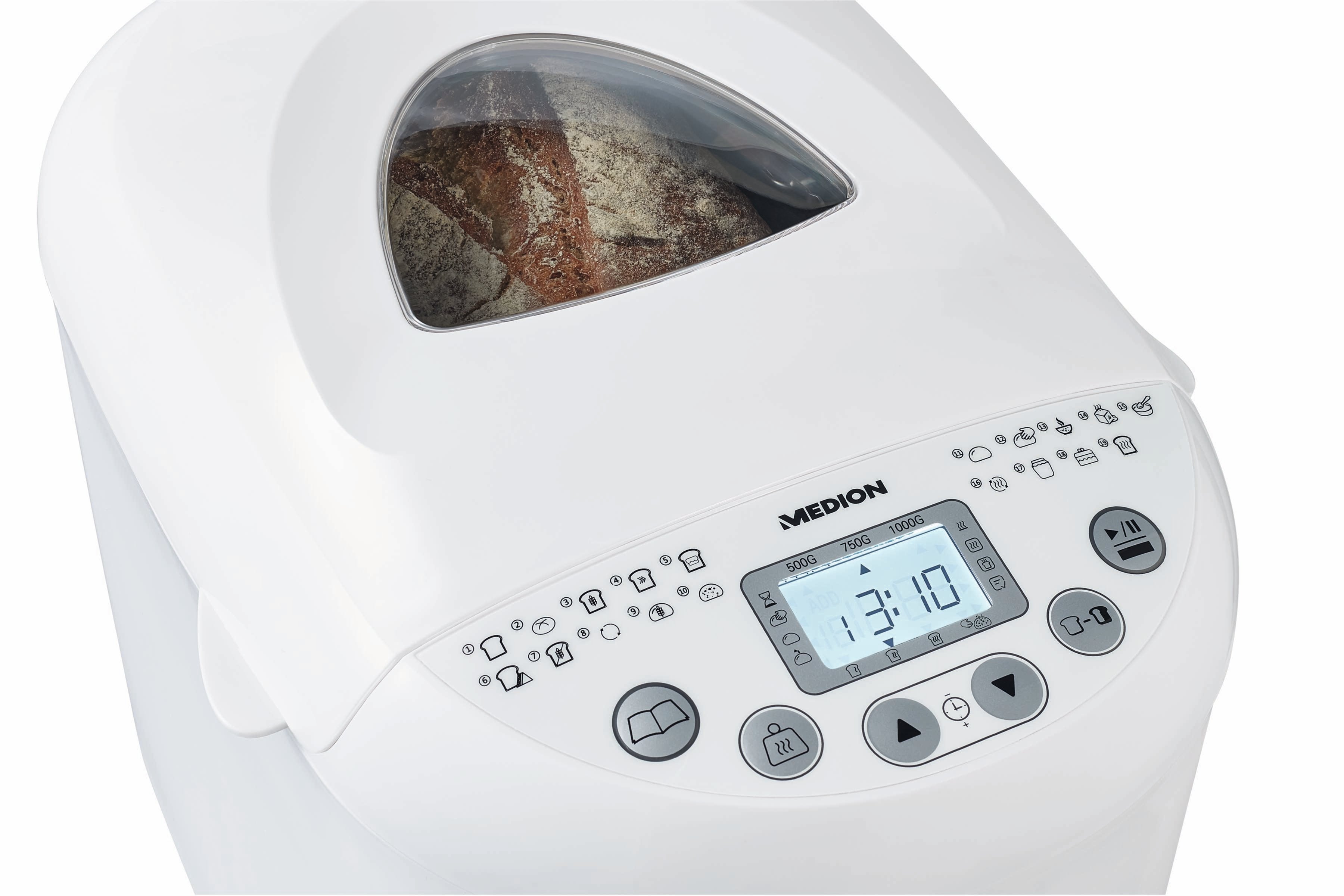 Panificadora Medion Life Brojobackautomat Md 11011 (Blanco, 550 Watt, Para Brojoe Bis 1 Kg) 50076234