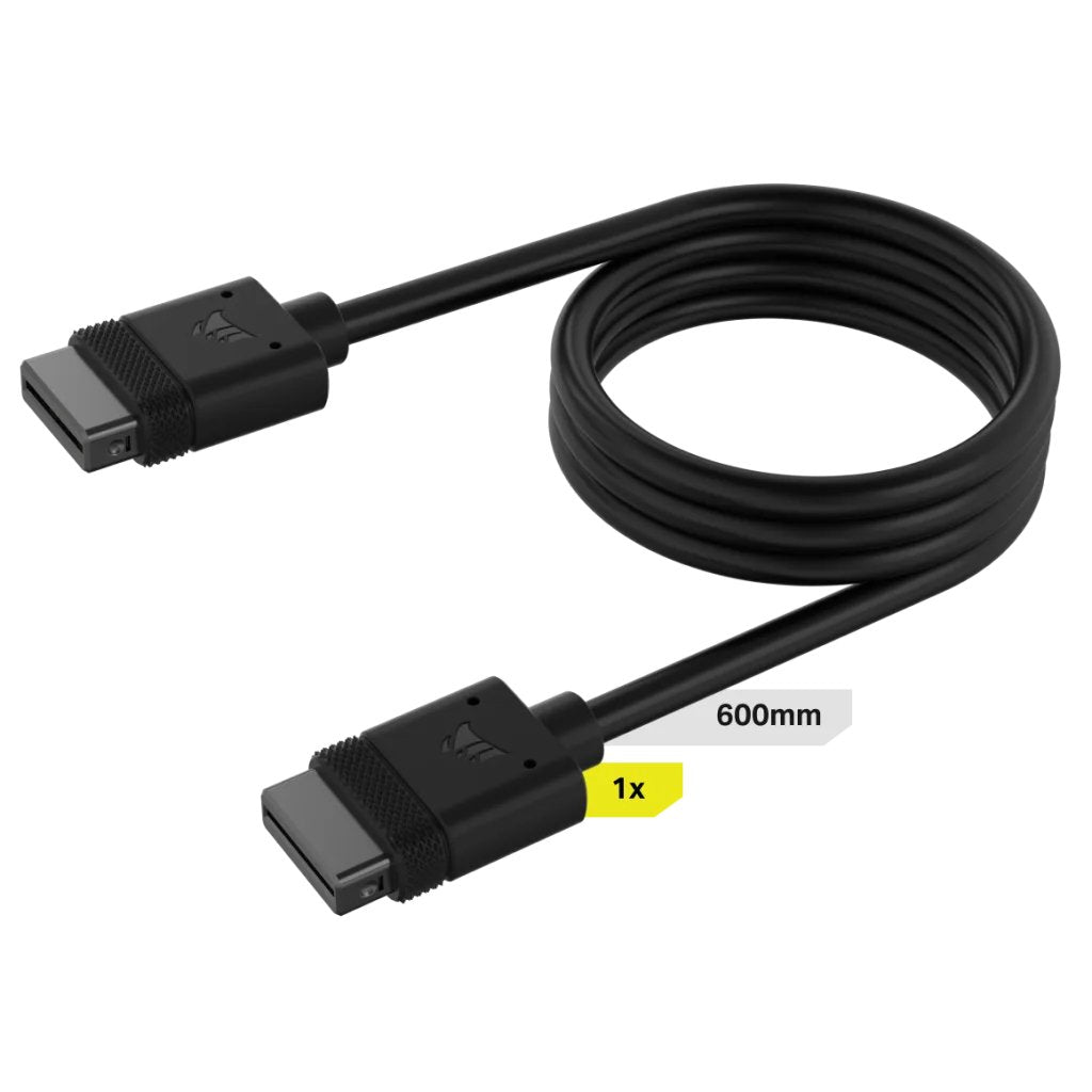 Cable Corsair Icue Link, 600 Mm, Recto, Negro, 1 Pieza Cl-9011119-Ww