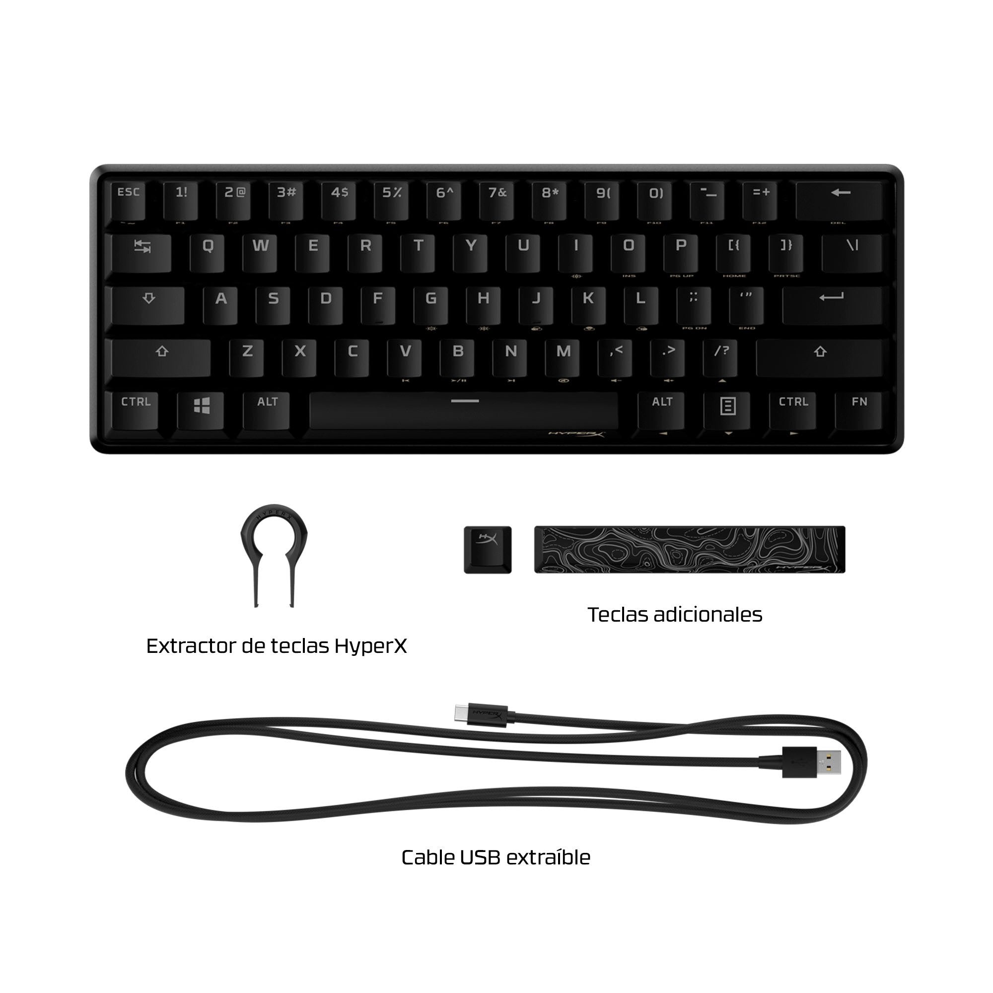 EAN 0196188048948 - HyperX Alloy Origins 60 - Mechanical Gaming Keyboard - HX Red (US Layout) (HKBO1S-RB-US/G) teclado Juego imagen 7
