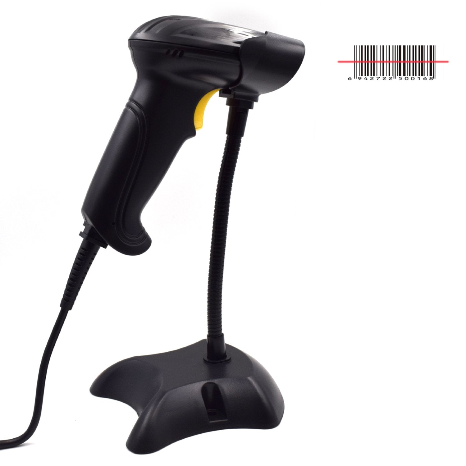 EAN 8054392618307 - Ewent EW3400 lector de código de barras Lector de códigos de barras portátil 1D Laser Negro imagen 3