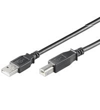 Goobay 0.25m Usb 2.0 A/B, 0,25 M, Usb A, Usb B, 2.0, Macho/Macho, Negro