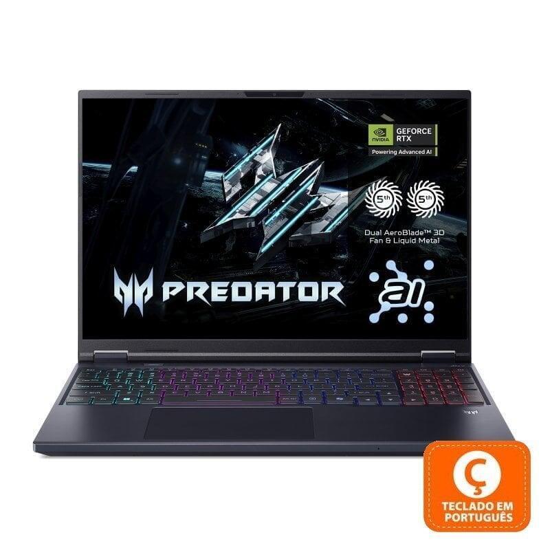 Acer Predator Helios Neo 16 Ai Phn16-73-9096 Intel Core Ultra 9 275hx 32gb 1tb Ssd Rtx5070 16" (Pt) Teclado Portugues