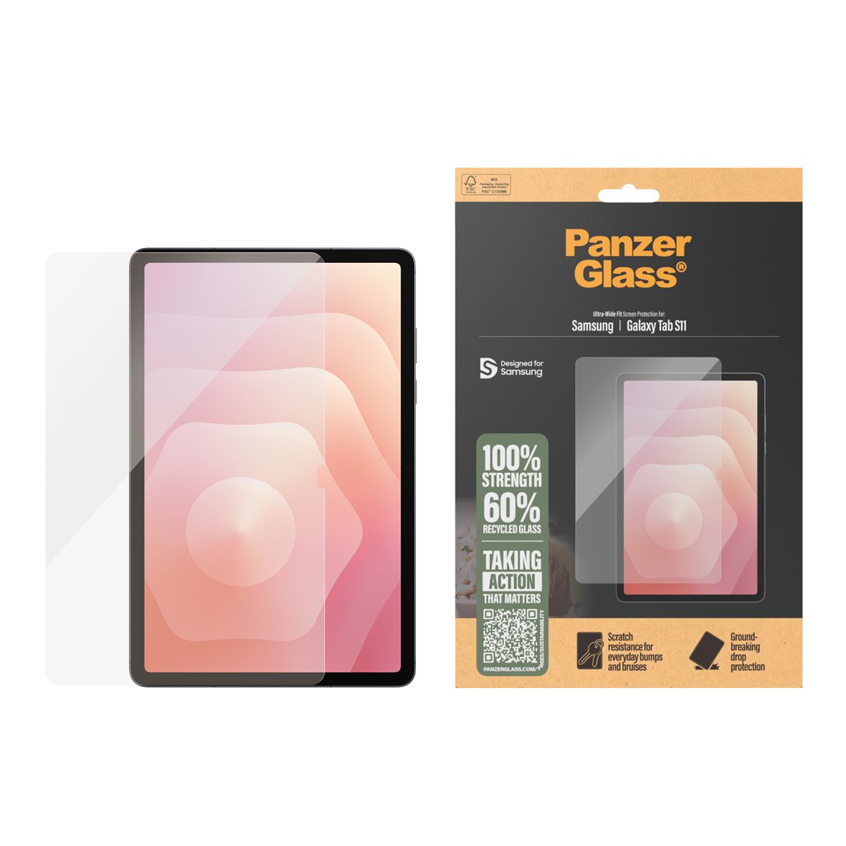Panzerglass Protector De Pantalla Para Tablet - Ultraancho
