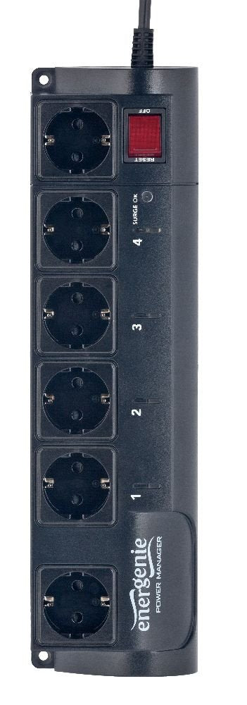 EAN 8716309074155 - EnerGenie EG-PMS2 limitador de tensión Negro 6 salidas AC 220 – 230 imagen 2