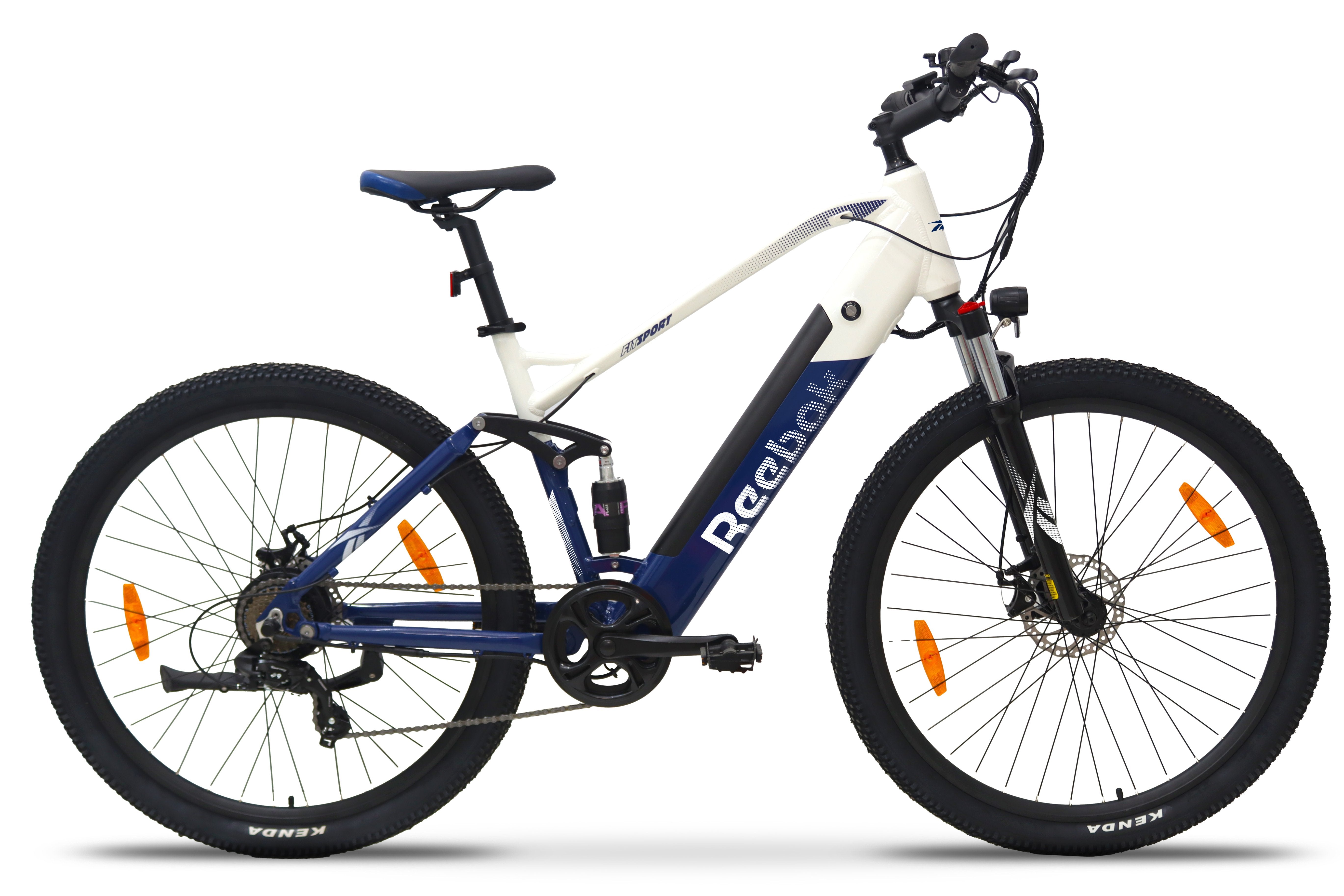 Bicicleta Eléctrica Reebok Rk-Fitmtbsp-Bw Azul, Blanco Aluminio L 73,7 Cm (29") 25,5 Kg Litio