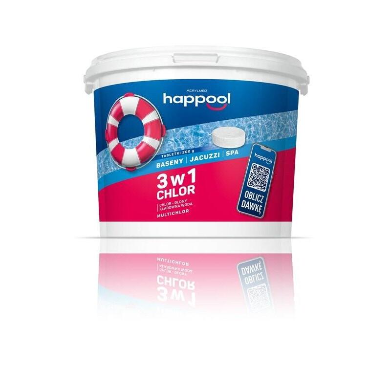 Acrylmed Multichlor Pastillas Multifuncionales Liberadoras De Cloro 200 G / 3 Kg