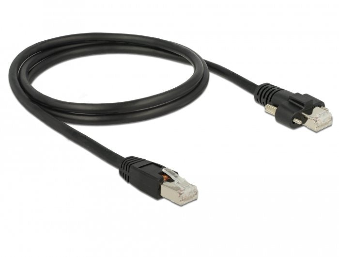 Delock Gige Kamera Cable Rj45 Stecker Zu Rj45 Stecker Mit Schrauben Cat.6 S Ftp 1 M