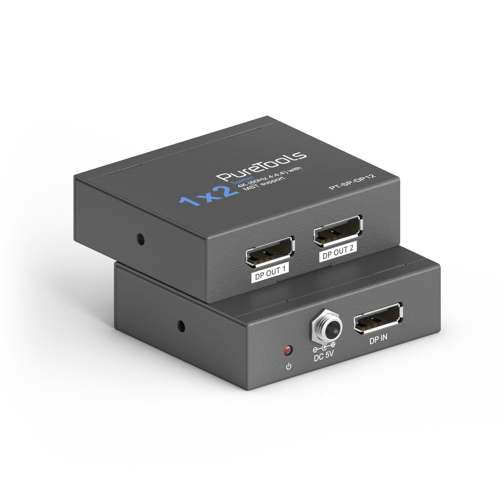 Purelink Puretools - Splitter Dp 1x2, 4k (60hz 4: 4: 4) Con Mst