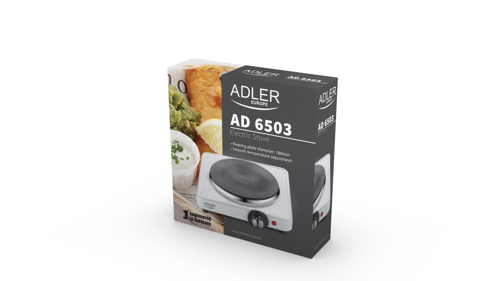 EAN 5908256834460 - Adler AD 6503 hobs Blanco Encimera Hornillo eléctrico / Placa eléctrica 1 zona(s) imagen 2