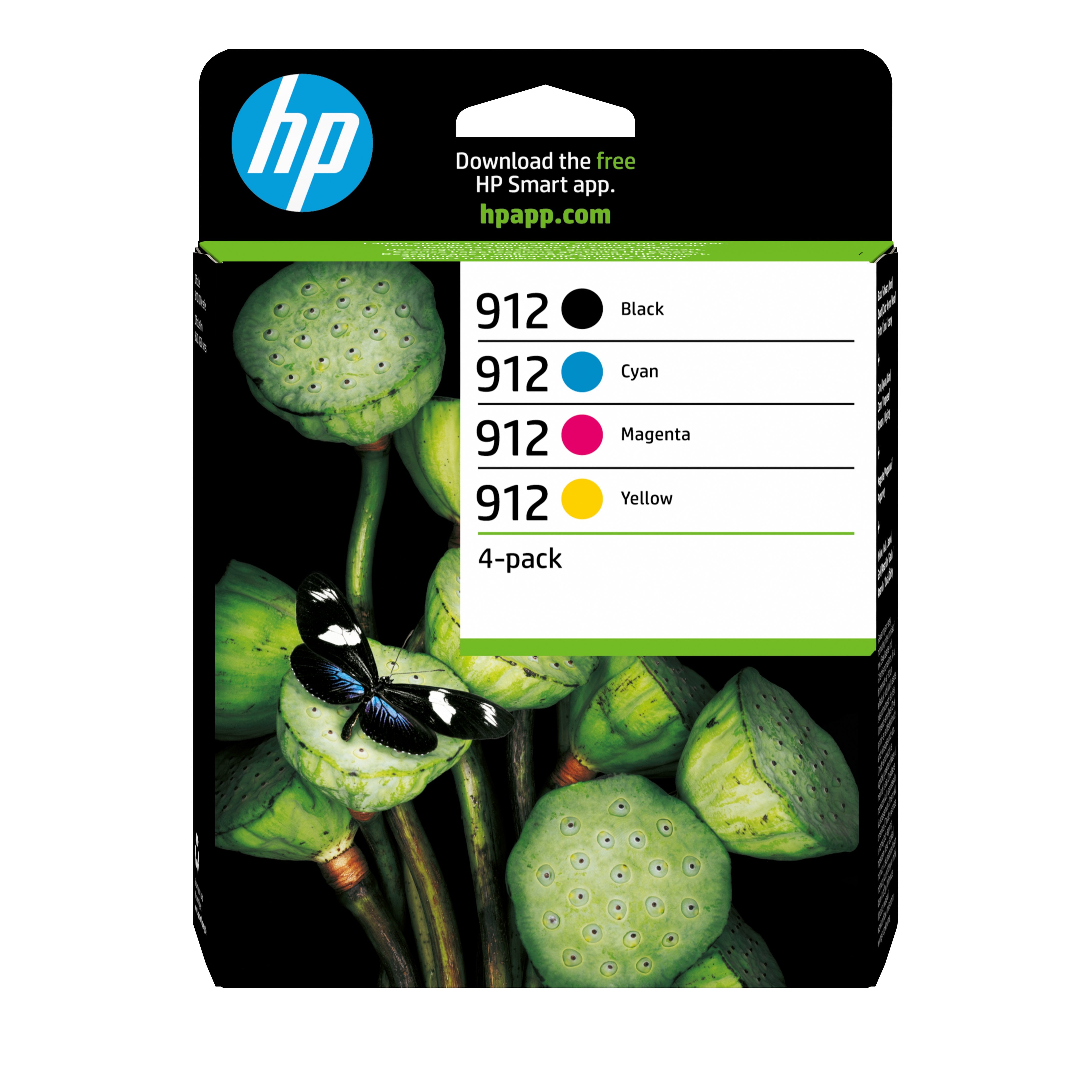 EAN 0195122352295 - HP 912 4-Pack CMYK(4) Original Ink Cartridge Combo cartucho de tinta 4 pieza(s) Rendimiento estándar Negr imagen 1