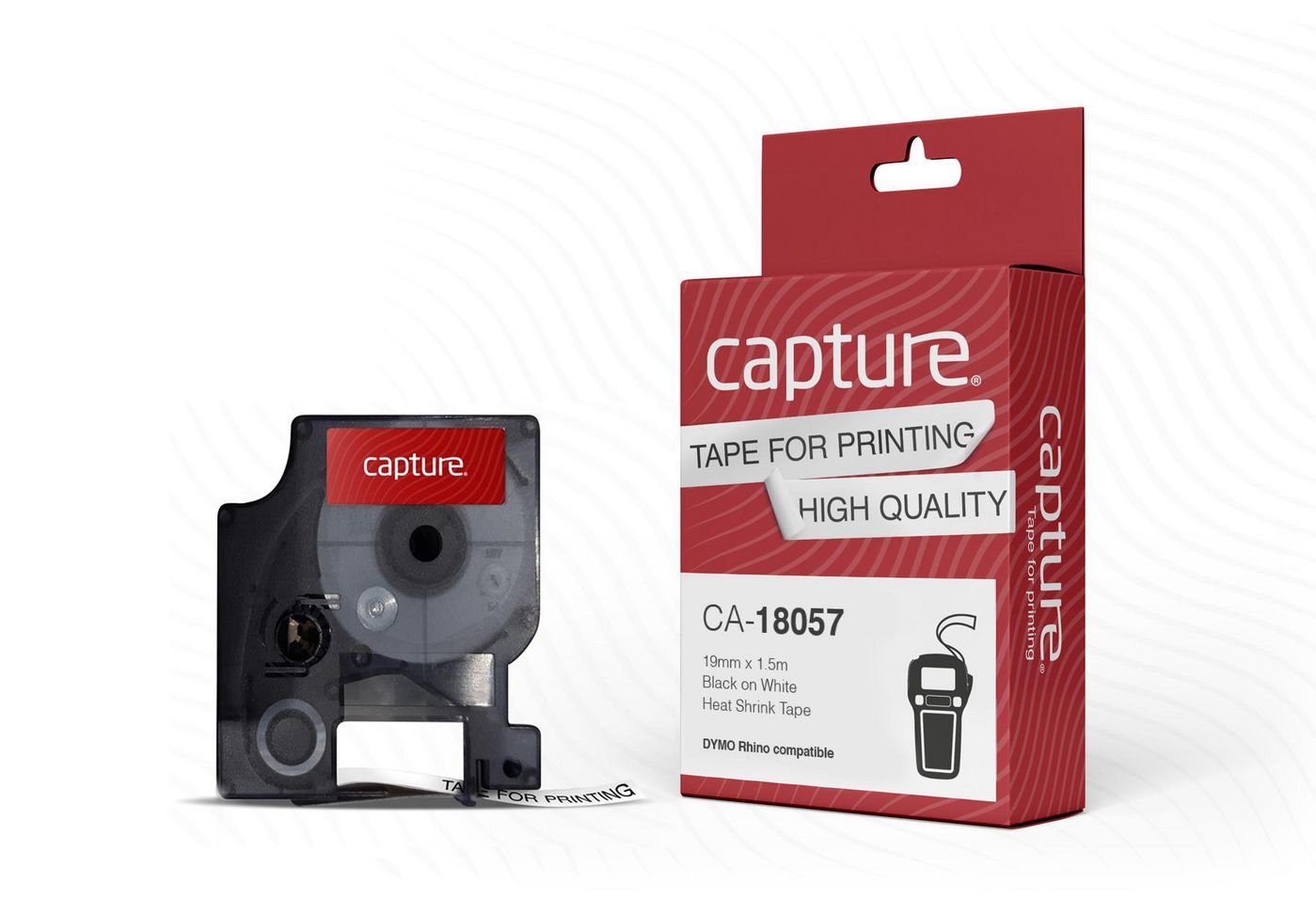 Capture Ca-18057 Cinta Para Impresora De Etiquetas Negro Sobre Blanco