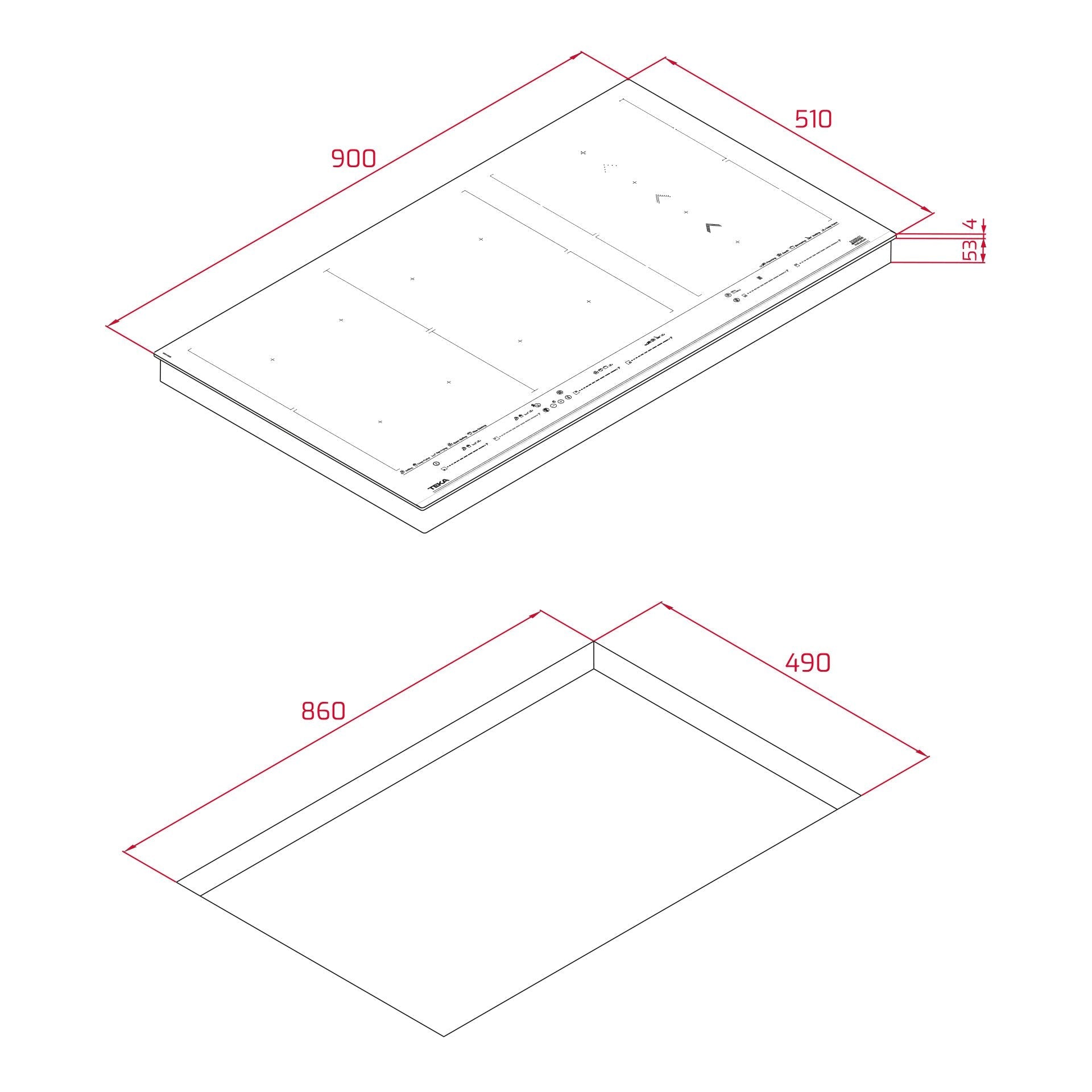 EAN 8434778011876 - Teka IZF 99700 MST Negro Integrado 90 cm Con placa de inducción 10 zona(s) imagen 10