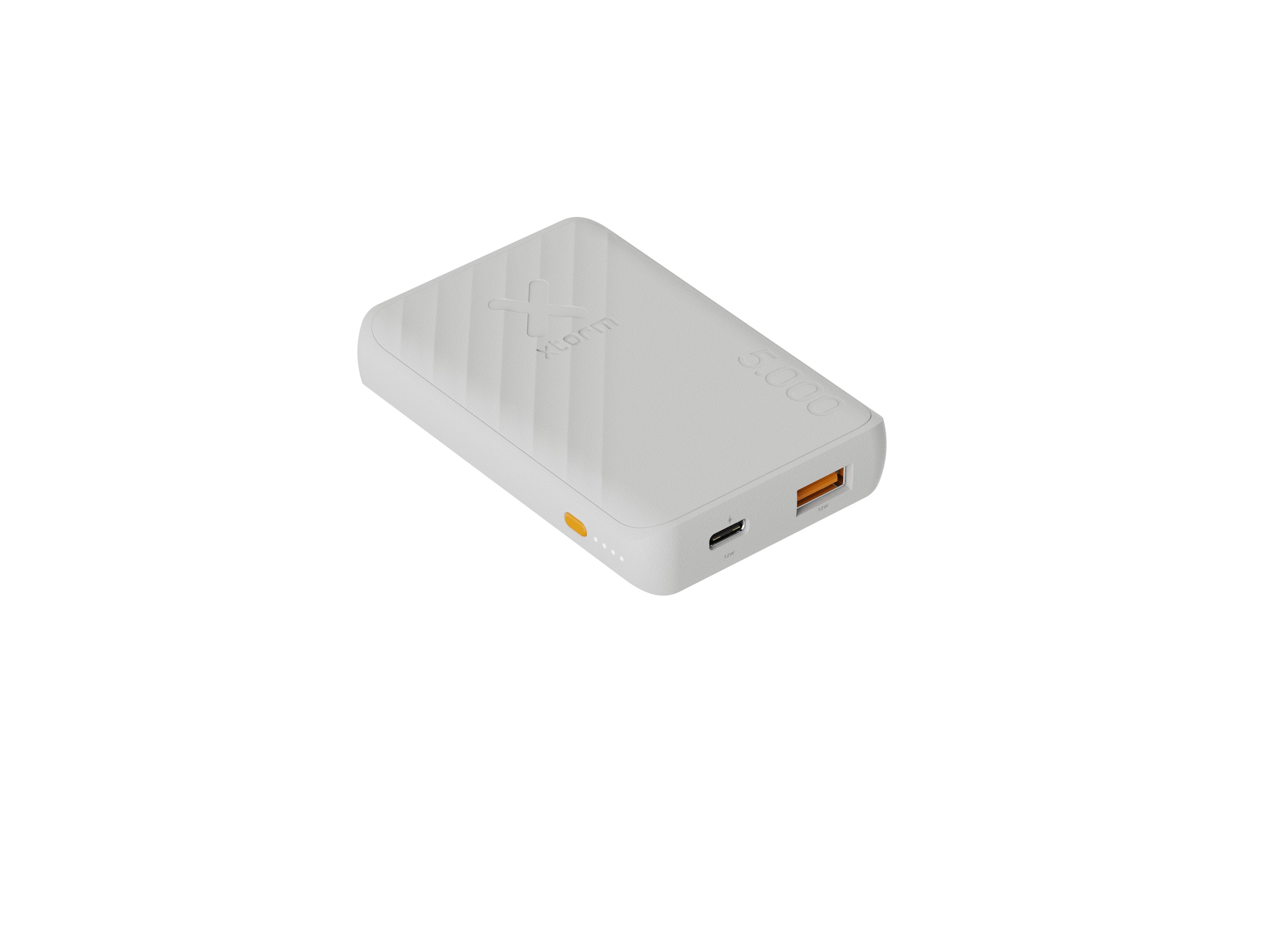 Power Bank Xg2050 Go2 12w 5000mah Blanco Ceniza Xtorm 12w/ 5000mah/ Carga Rápida/ Usb-C, Usb-A