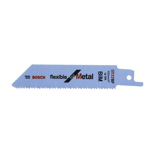 Hoja De Sierra De Sable Bosch Professional S 522 Bf Flexible Para Metal, 5 Piezas De Longitud 100 Mm 2608656011