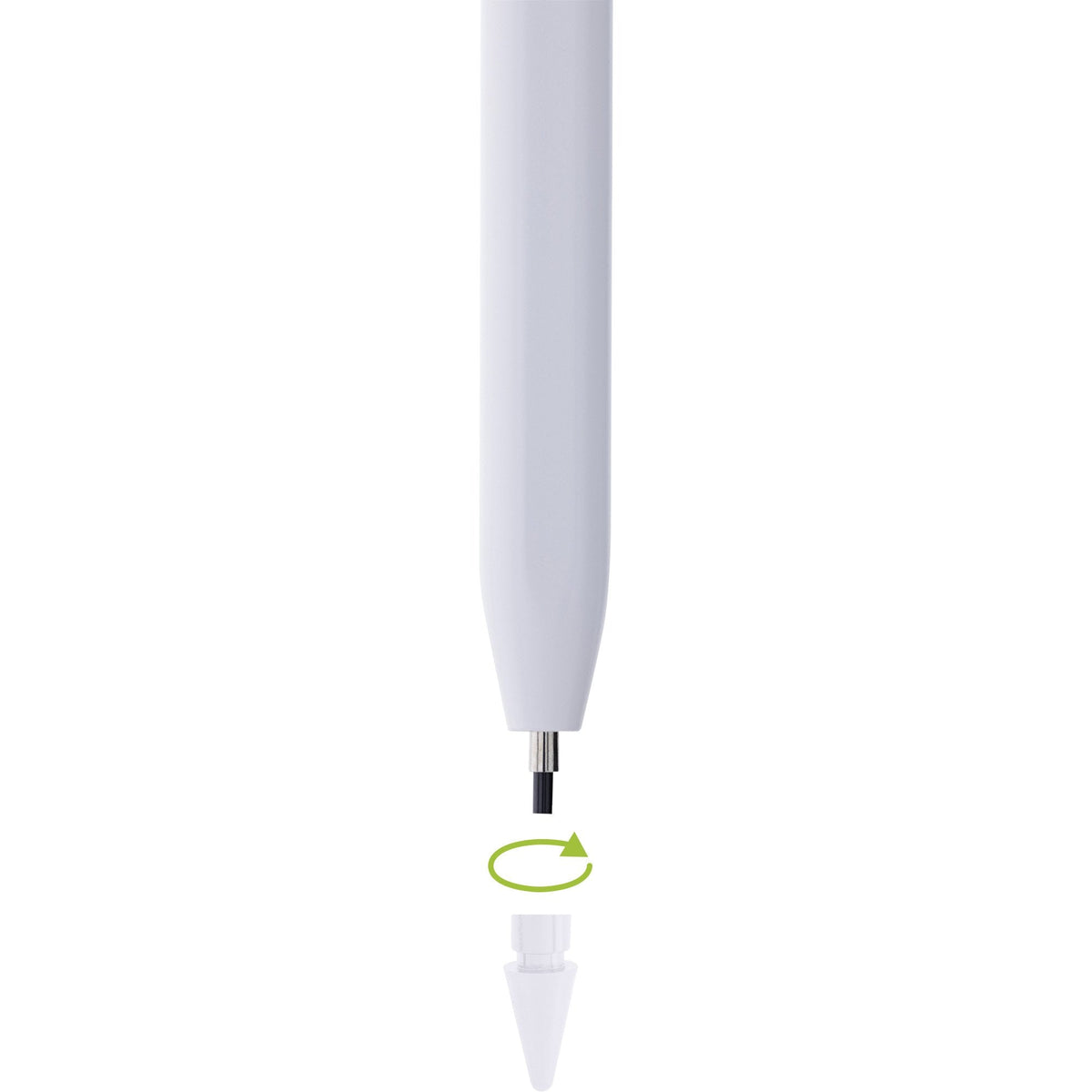 Inline Stylus - Tabletstift Para Apple Ipads - Con Batería - Usb-C - Blanco