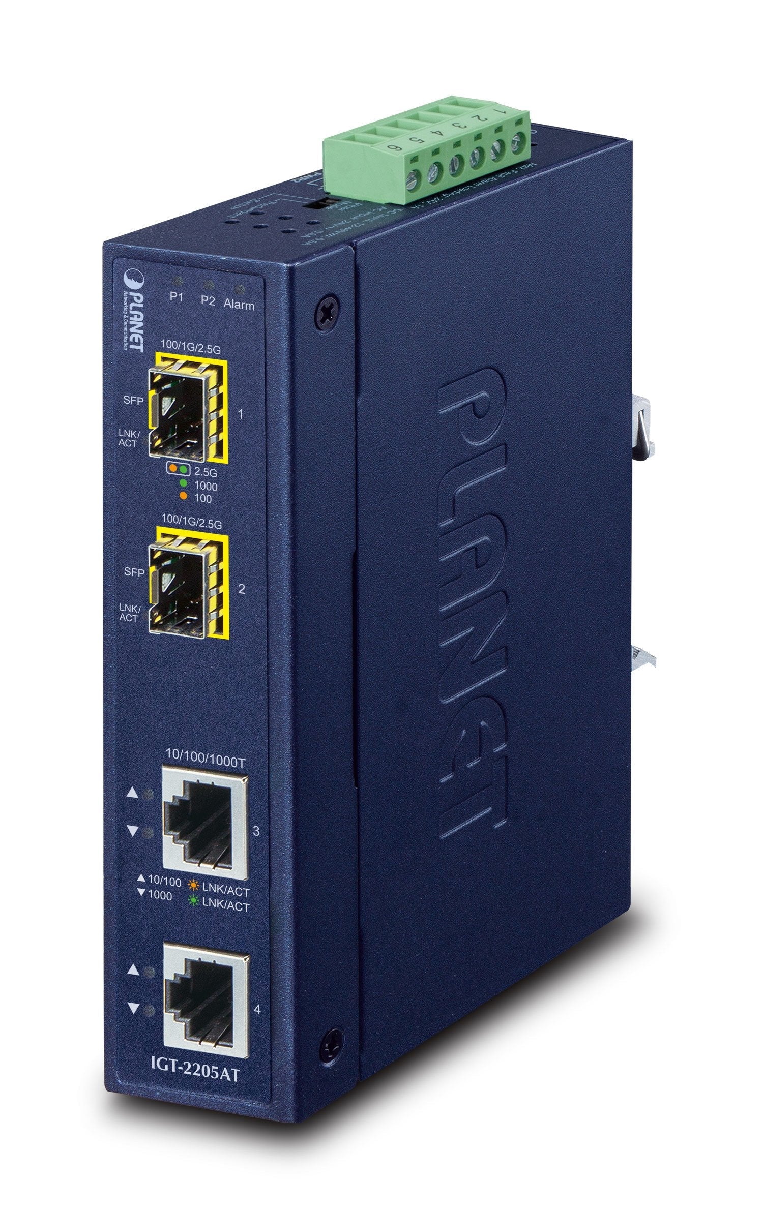 EAN 4711605285919 - PLANET IP30 Industrial 2-port convertidor de medio Azul imagen 1