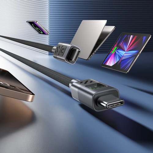 Unitek C14158abk01-2m Usb-C Cable Charging With Led Display 2m Black