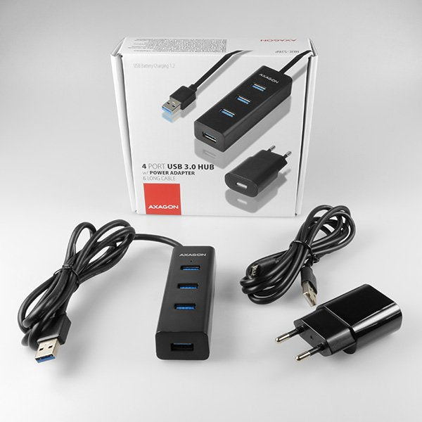 EAN 8595247903679 - Axagon HUE-S2BP hub de interfaz USB 3.2 Gen 1 (3.1 Gen 1) Type-A 5000 Mbit/s Negro imagen 12