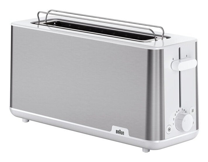 Braun Langlitz-Toster Purshine Ht 1610 Wh Acero Inoxidable/Blanco, 1,030 Vatios, Para 2 Rodajas Tostadas 0x23010044