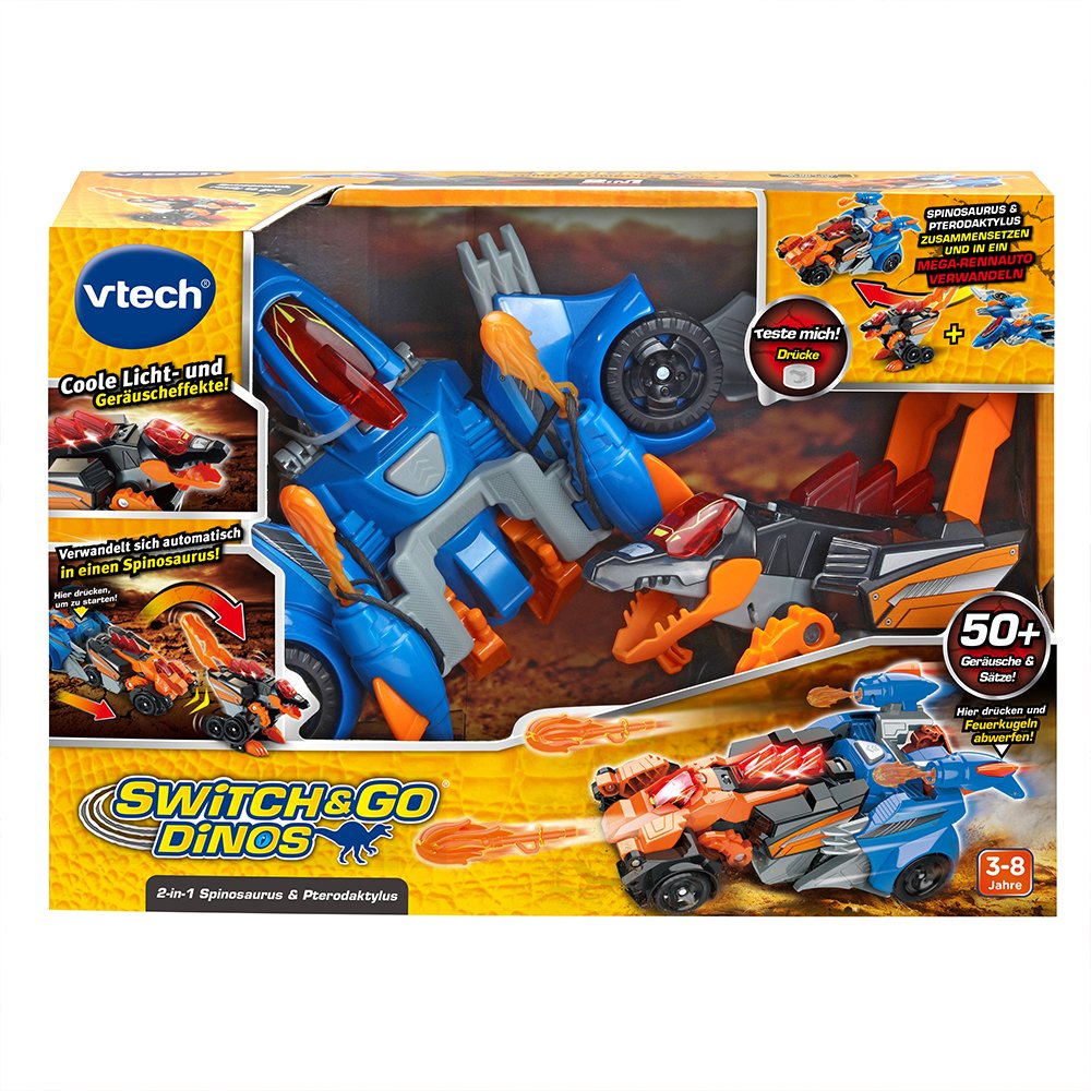 Vtech Switch & Go Dinos-2-In-1 Spinosaurus Y Pterodaktylus, Personaje 80-549304